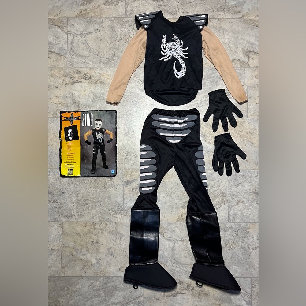 Vintage 1999 Sting WCW NWO Youth Medium Halloween Costume (No Mask) Wrestling